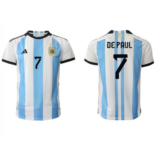 Pánský Fotbalový dres Argentina Rodrigo de Paul #7 MS 2022 Domácí Krátký Rukáv